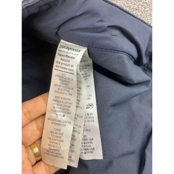 Patagonia Women 10 Gray Point Peak Trail Pants Hiking Nylon Blend Zip Pocket - Picture 10 of 13